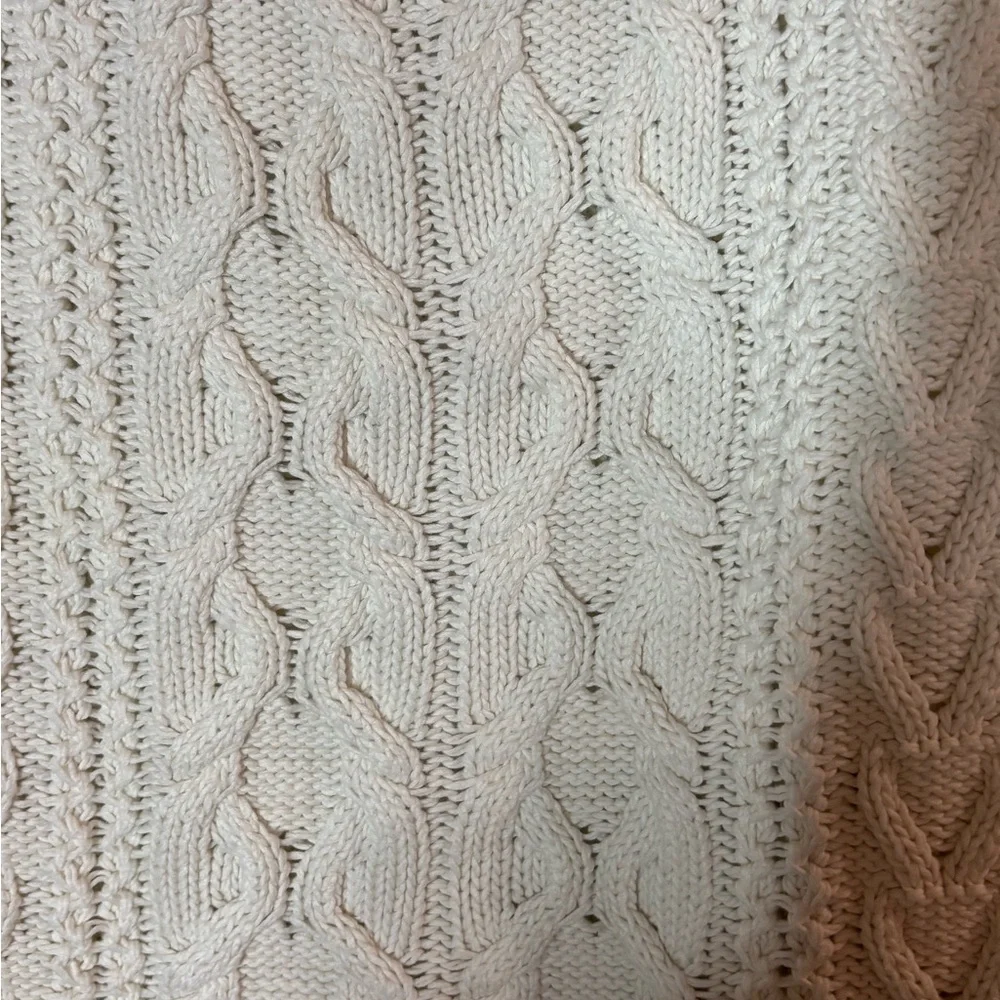 Ralph Lauren Cream Cable Knit Tank Top - Picture 3 of 4